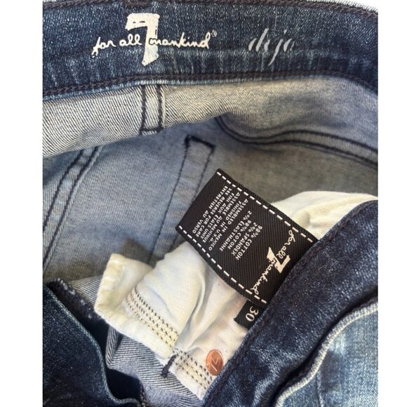 Y2K VTG. 7 FOR ALL MANKIND DOJO DARK WASH FLARE JEANS SZ. 30" EUC - Picture 6 of 6